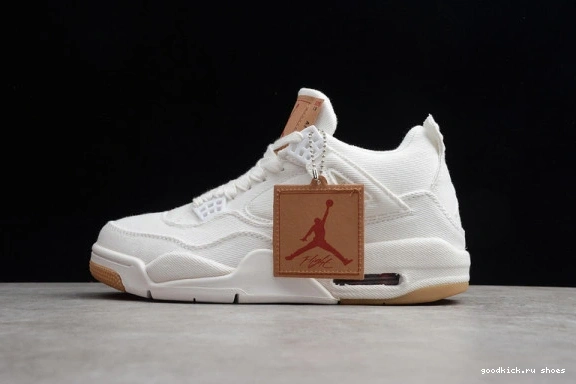 Tag) AO2571 Levi's Jordan (Levi's White AO2571 Air 4 Retro 100 100 0308